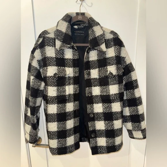 All Saints Fenix check jacket, size 6 - Picture 8 of 11